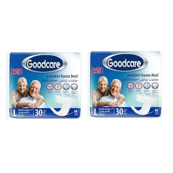 GOODCARE Belbantlı Hasta Alt Bezi - Large - 60 Adet (30X2) ürün görseli 1