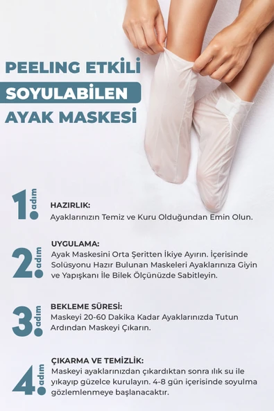 DERMOKİL AYAK MASKESİ 30ML PEELİNG MAVİ - Resim 2