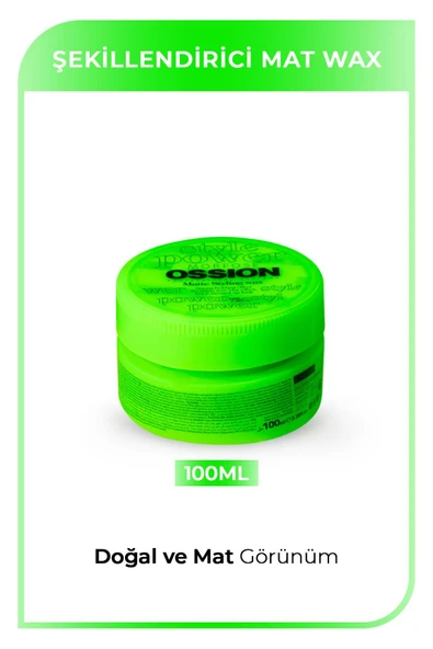 OSSİON WAX 100ML STYLİNG MAT YEŞİL - Resim 7