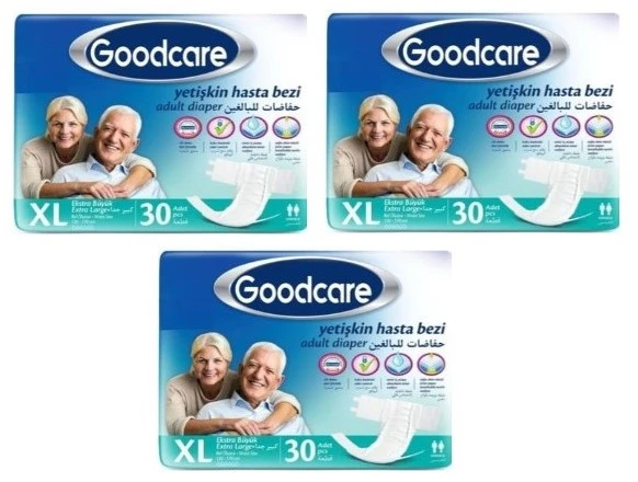 GOODCARE Bel Bantlı Yetişkin Hasta Bezi Xlarge 30'lu 3 Paket 90 Adet ürün görseli 1