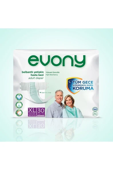 EVONY BEL BANTLI Yetişkin Bezi X-large 30'lu ürün görseli 1