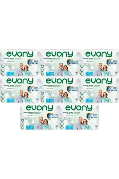 EVONY Hasta Bezi Yetişkin Bel Bantlı Tekstil Yüzey M-orta Boy 240 Adet ürün görseli 1