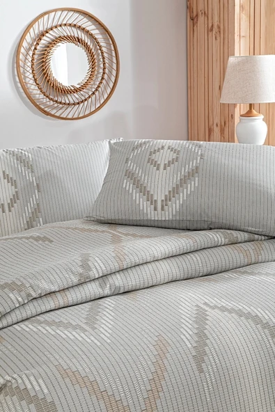 Özdilek Rf -Linea Etnica Krem- Tek Kişilik Pike Takımı ürün görseli 1