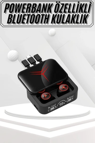 Kablosuz Bluetooth Kulaklık Powerbank Özellikli Göstergeli Hd Mikrofon ürün görseli 1