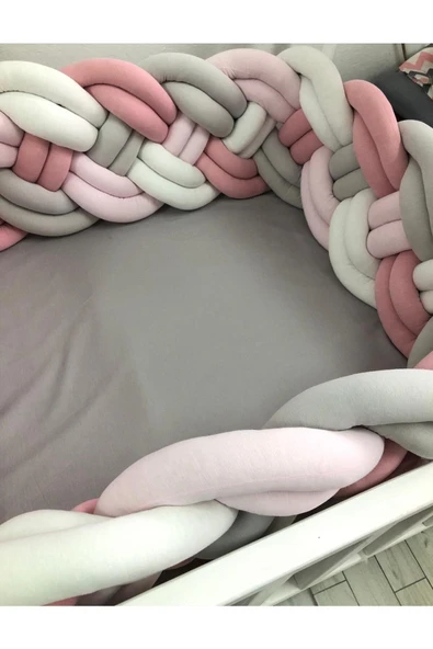 GULDESIGN 80x130 420cm 4'lü Sarmaşık Model Örgü Koruma Pembe-açık Pembe-gri-beyaz ürün görseli 1