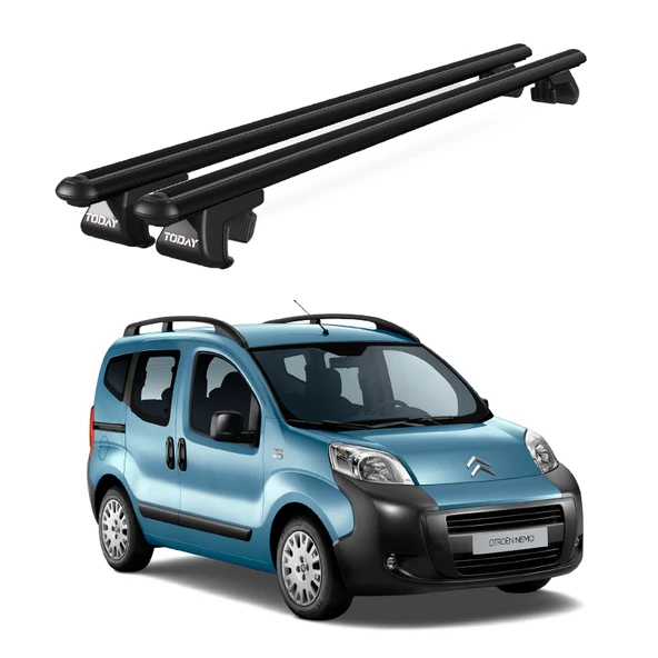 Venüs Citroen Nemo (2007-2017) Uyumlu Siyah Ara Atkı Port Bagaj Tavan Barı ürün görseli 1