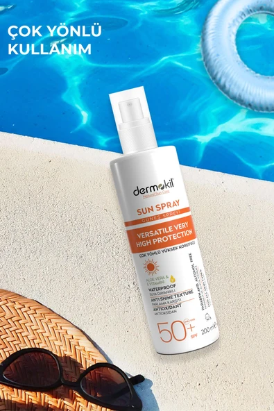 DERMOKİL GÜNEŞ KREMİ 200ML 50SPF SPREY - Resim 2