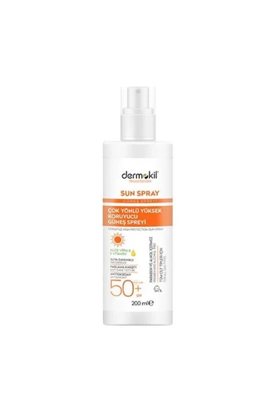DERMOKİL GÜNEŞ KREMİ 200ML 50SPF SPREY - Resim 4