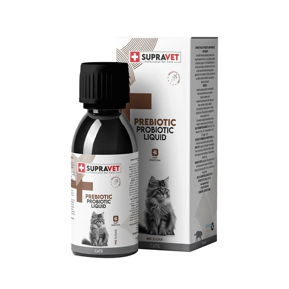 Supravet Kedi Bağışıklık Güçlendirici Sıvı Probiyotik ve Prebiyotik Takviyesi 100 ml ürün görseli 1