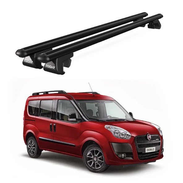 Venüs Fiat Doblo (2010-2022) Uyumlu Siyah Ara Atkı Port Bagaj Tavan Barı ürün görseli 1