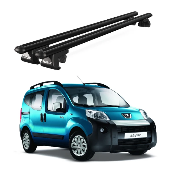 Venüs Peugeot Bipper (2007-2017) Uyumlu Siyah Ara Atkı Port Bagaj Tavan Barı ürün görseli 1