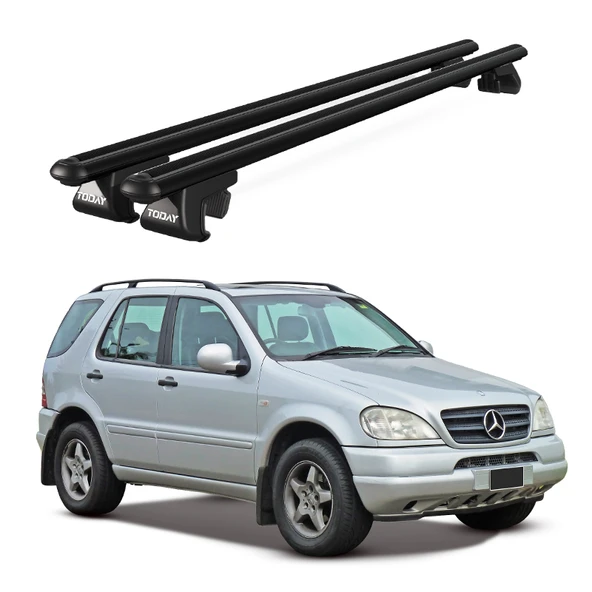 Venüs Mercedes-Benz Ml (1998-2005) Uyumlu Siyah Ara Atkı Port Bagaj Tavan Barı ürün görseli 1