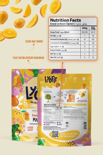 Freeze Dried Mango 20g - Resim 5