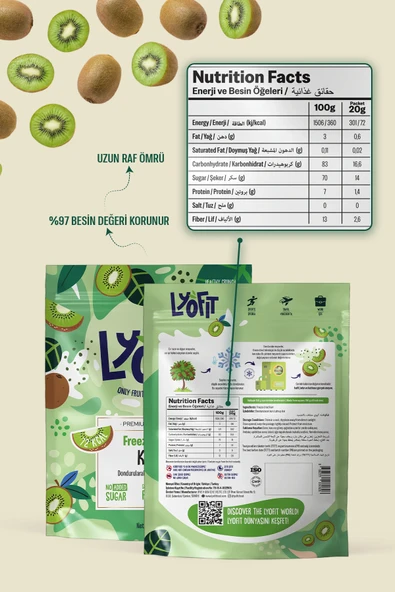 Freeze Dried Kivi 20g - Resim 5