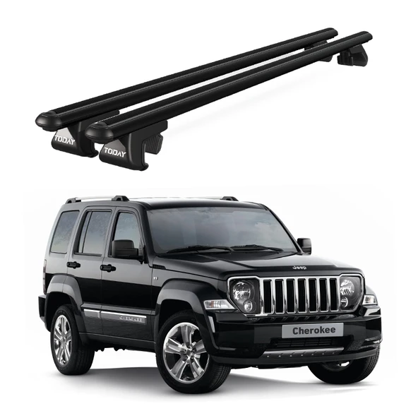 Venüs Jeep Cherokee Kk (2008-2014) Uyumlu Siyah Ara Atkı Port Bagaj Tavan Barı ürün görseli 1