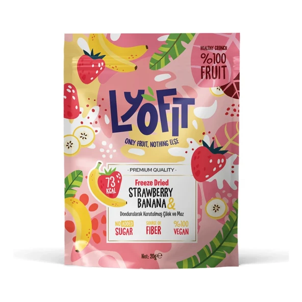 Freeze Dried Muz Çilek 20g ürün görseli 1