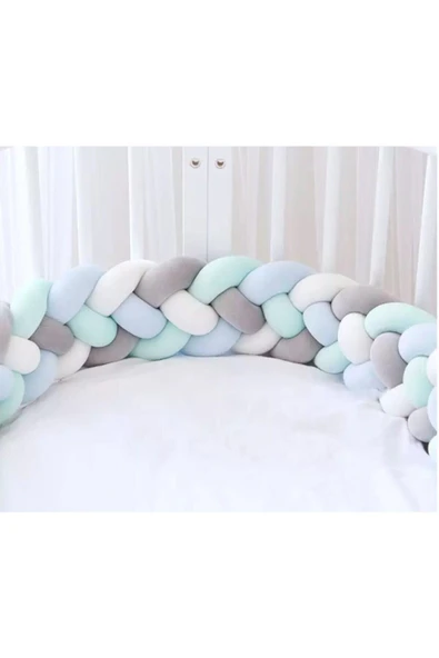 GULDESIGN 4'lü Örgü Koruma 200 Cm Beyaz-gri-su Yeşili-bebe Mavi ürün görseli 1