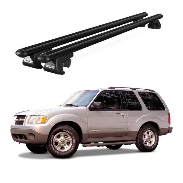Venüs Ford Explorer (2001-2010) Uyumlu Siyah Ara Atkı Port Bagaj Tavan Barı ürün görseli 1