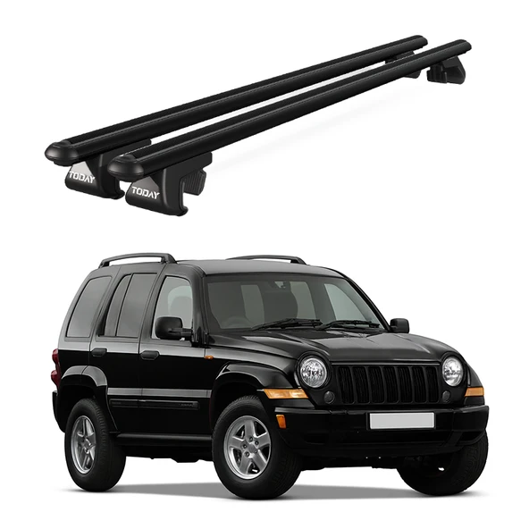 Venüs Jeep Cherokee Sport (2007-2011) Uyumlu Siyah Ara Atkı Port Bagaj Tavan Barı ürün görseli 1