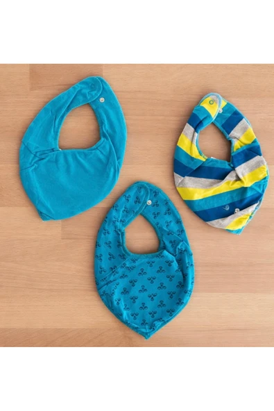 GULDESIGN 3’lü Önlük Bebek Önlüğü Salya , Mama Önlüğü ürün görseli 1