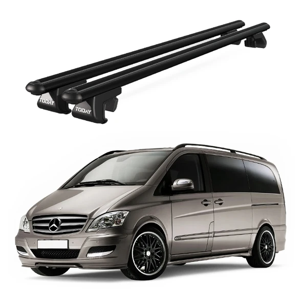 Venüs Mercedes-Benz Vito (W639) (2003-2014) Uyumlu Siyah Ara Atkı Port Bagaj Tavan Barı ürün görseli 1
