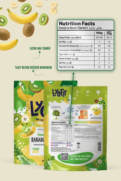 Freeze Dried Muz Kivi 20g - Resim 5
