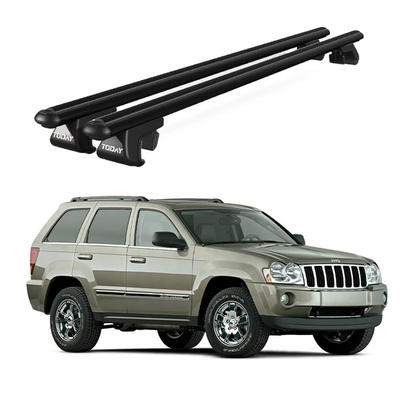 Venüs Jeep Grand Cherokee Limited (2005-2010) Uyumlu Siyah Ara Atkı Port Bagaj Tavan Barı ürün görseli 1