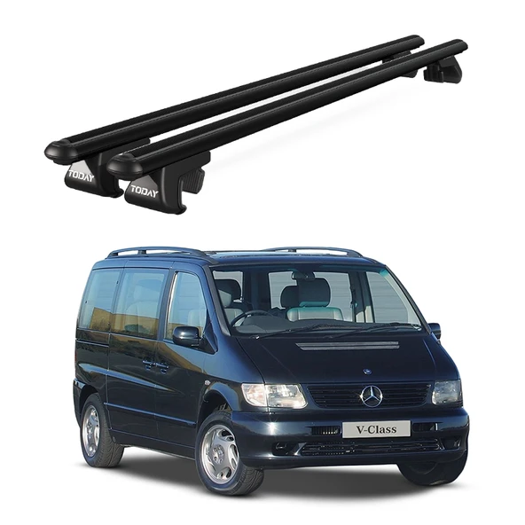 Venüs Mercedes-Benz V Series (1996-2003) Uyumlu Siyah Ara Atkı Port Bagaj Tavan Barı ürün görseli 1