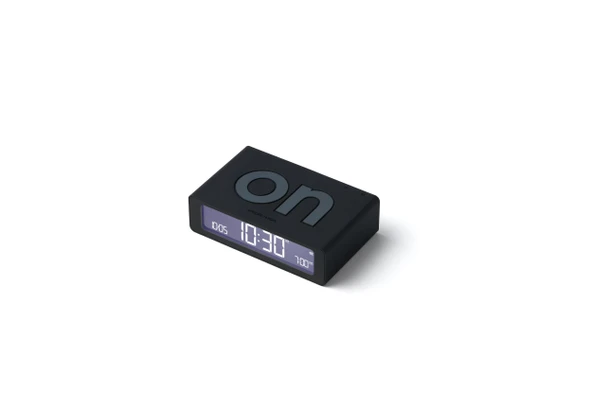 Lexon Flip Mini Şarj Edilebilir Alarm Saat Siyah ürün görseli 1