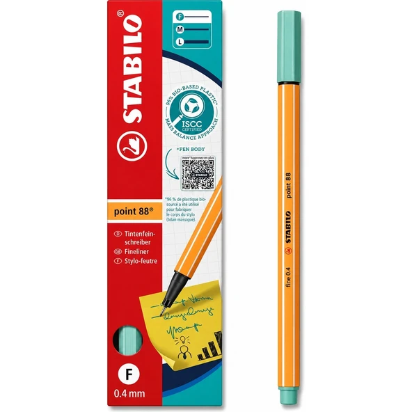 Keçe Uçlu Ince Kalem 88 Point 0.4 mm Okaliptus 88/12 10 Lu Paket ürün görseli 1