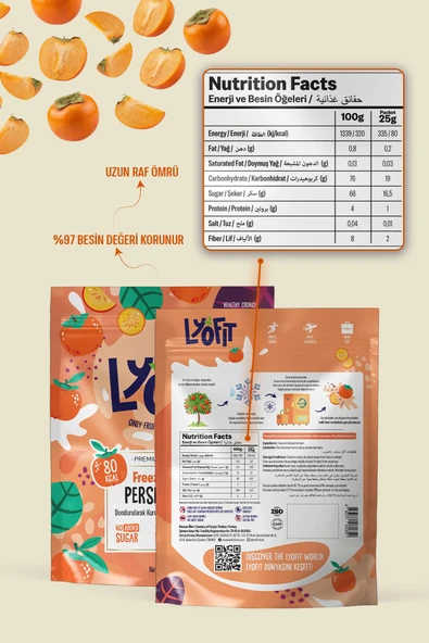 Freeze Dried Cennet Hurması 25g - Resim 5