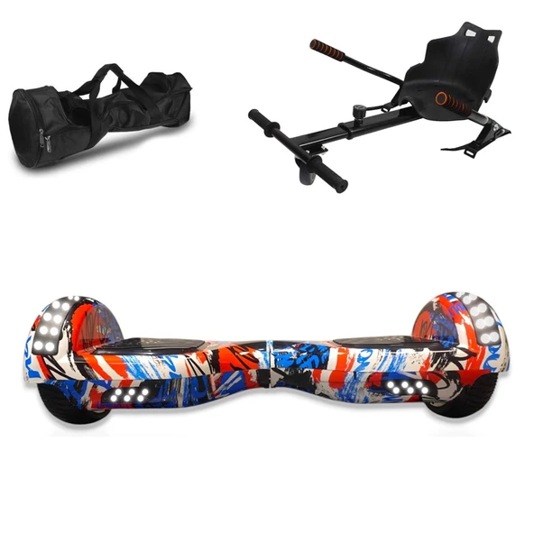 Citymate Elektrikli Kaykay Akıllı Denge Hoverboard + HoverKart + Çanta FULL LEDLİ EXTREM PAKET D09 ürün görseli 1