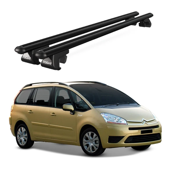 Venüs Citroen C4 Grand Picasso (2007-2013) Uyumlu Siyah Ara Atkı Port Bagaj Tavan Barı ürün görseli 1