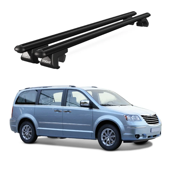 Venüs Chrysler Voyager (2006-2014) Uyumlu Siyah Ara Atkı Port Bagaj Tavan Barı ürün görseli 1