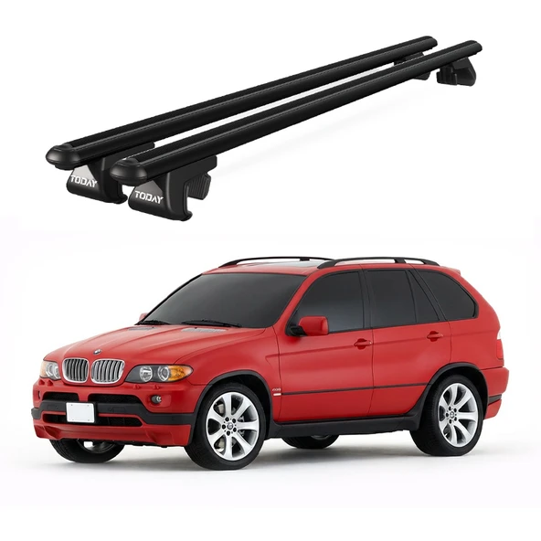 Venüs BMW X5 (E53) (2000-2003) Uyumlu Siyah Ara Atkı Port Bagaj Tavan Barı ürün görseli 1