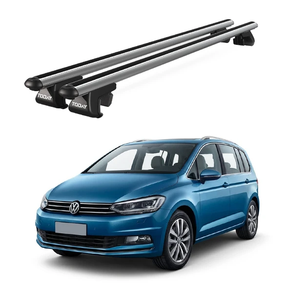 Venüs Volkswagen Touran (2015 ve sonrası) Uyumlu Gri Ara Atkı Port Bagaj Tavan Barı ürün görseli 1