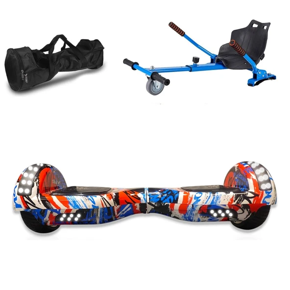 Citymate Elektrikli Kaykay Akıllı Denge Hoverboard + HoverKart + Çanta FULL LEDLİ EXTREM PAKET D09 ürün görseli 1