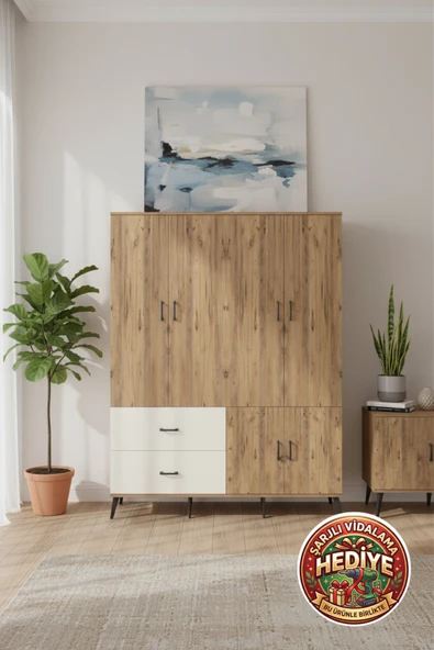 mobihobi Aura Gardırop 176x59x221 cm: Şıklık ve Fonksiyonellik Bir Arada ürün görseli 1