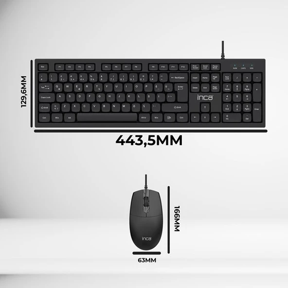 INCA USB Q Standart Klavye - Mouse Set IMK-376T - Resim 7