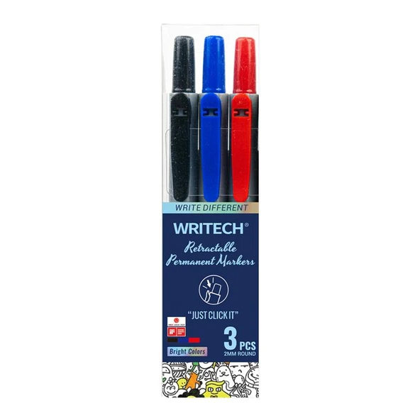 WRITECH PERMANENT KALEM W-805P BASMALI 3 LU ürün görseli 1