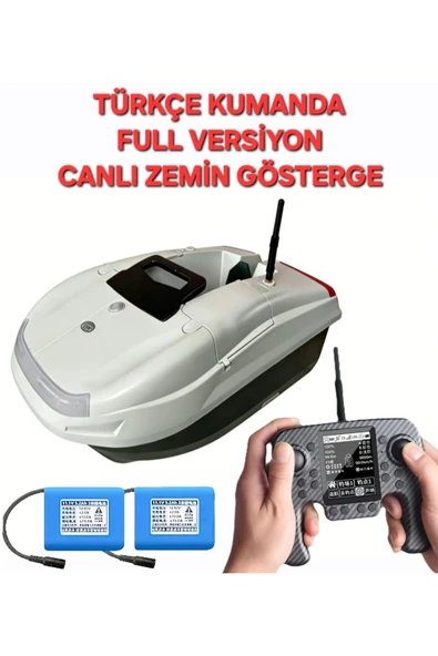 KESEROĞLU SAZAN YEMLEME(TEKNE VE BOTU)(TÜRKÇE KUMANDA) ZEMİN GÖSTERGELİ GPS KONUMLU OTO PILOT EVE DUNUŞ HIZLI ürün görseli 1