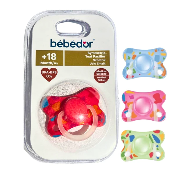 Bebedor 143 Simetrik Uçlu Yassı Büyük Uç Emzik 18 Ay+ ürün görseli 1