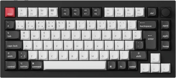Keychron Q1 HE QMK RGB %75 TKL Magnetic Nebula Switch Kablolu Mekanik Oyuncu Klavyesi ürün görseli 1
