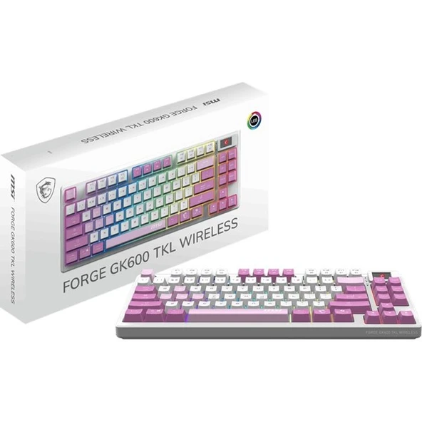 MSI FORGE GK600 TKL VİOLET MEKANİK GAMING KLAVYE ürün görseli 1