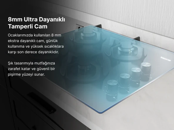 Tecna Frytec Gri Cam Ankastre Set - Resim 8