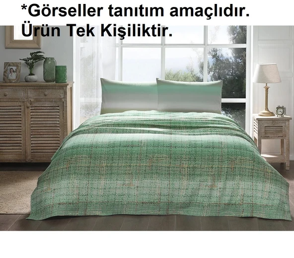 Özdilek Rf -Weave Yeşil- Tek Kişilik Pike Takımı ürün görseli 1