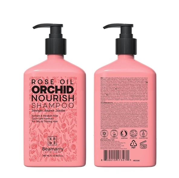 Beamarry Rose Oil Orchıd Nourish Shampoo 380 ml ürün görseli 1