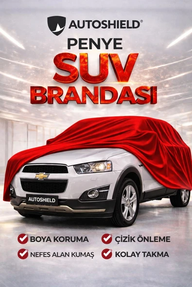 Universal Chevrolet Captiva Penye SUV Araç Brandası Kalın Kumaş Garaj Brandası Oto Araç Koruma Örtüsü Kırmızı ürün görseli 1