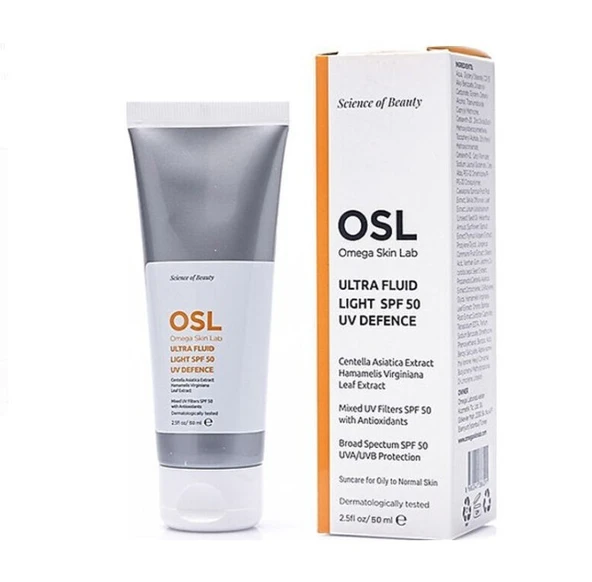 Osl Omega Skin Lab Ultra Fluid Light Yağlı ve Sivilceye Yatkın Ciltler için SPF 50+ UV Defence 50 ml ürün görseli 1
