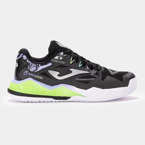 Joma TSPILS2601OM Spin Kadın Padel Ayakkabısı Siyah/Lime ürün görseli 1